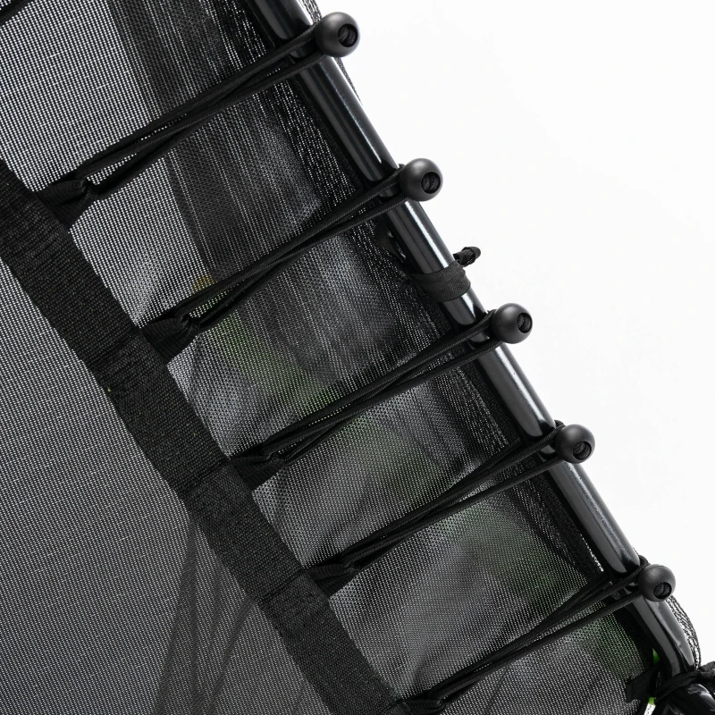 HOMCOM Kindertrampolin, mit Sicherheitsnetz, Randabdeckung, Stahlrahmen, bis 50 kg, 3-10 Jahre, grün, Ø163,5 x 163 cm