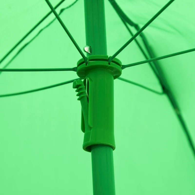 Outsunny 4tlg. Kindersitzgruppe Garten Gartentisch 2 Klappstühle Sonnenschirm Camping Kindersitzgarnitur Gartenmöbel für 3-5 Jahre Grün