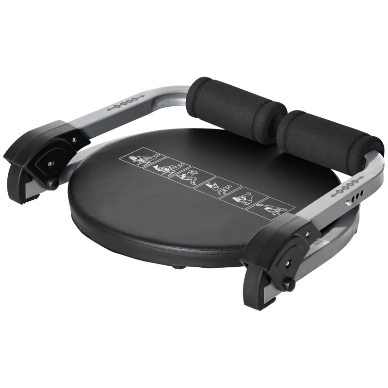 HOMCOM Appareil à abdominaux crunch musculation compact et pliable 3 niveaux de résistance
