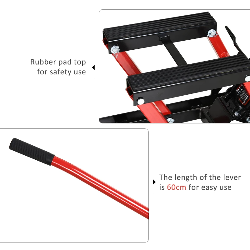 DURHAND 680 KG Hydraulic Motorcycle ATV Steel Lift Jack Srand Street Bike Hoist