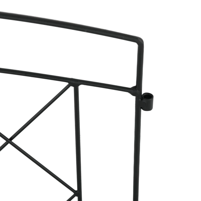 Outsunny Lot de 5 panneaux de clôture de jardin décoratives en métal, bordure de jardin, parterre de fleurs - dim. 305 x 80 cm