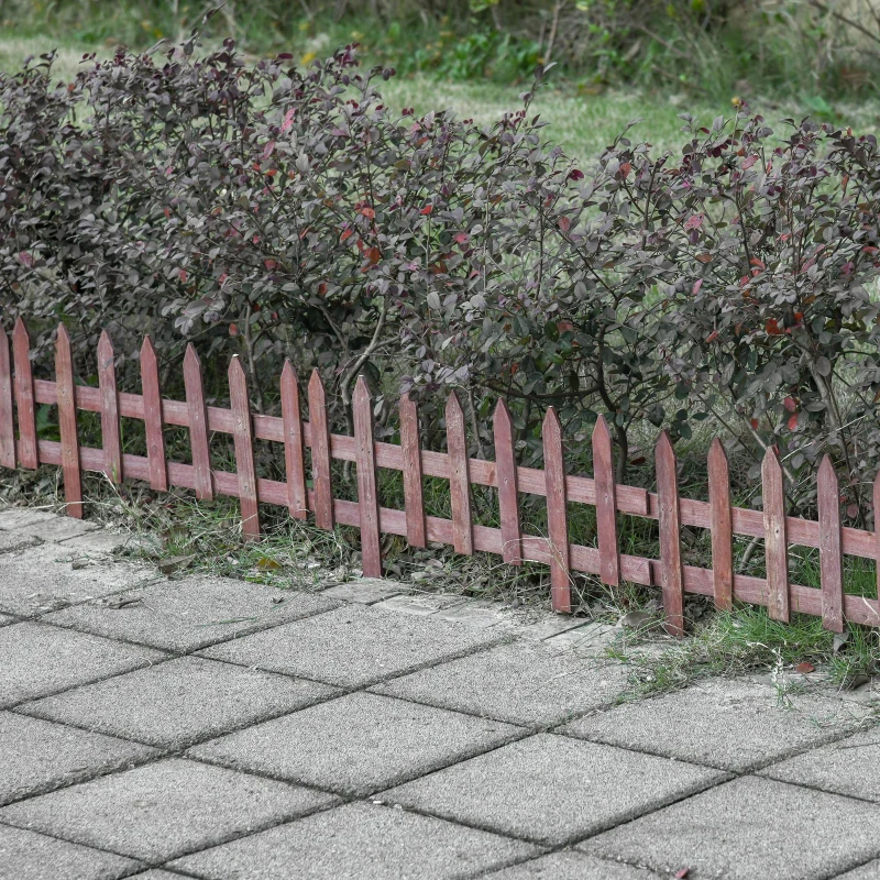 Outsunny Set of 12 Wooden 60cm Garden Fence Pieces