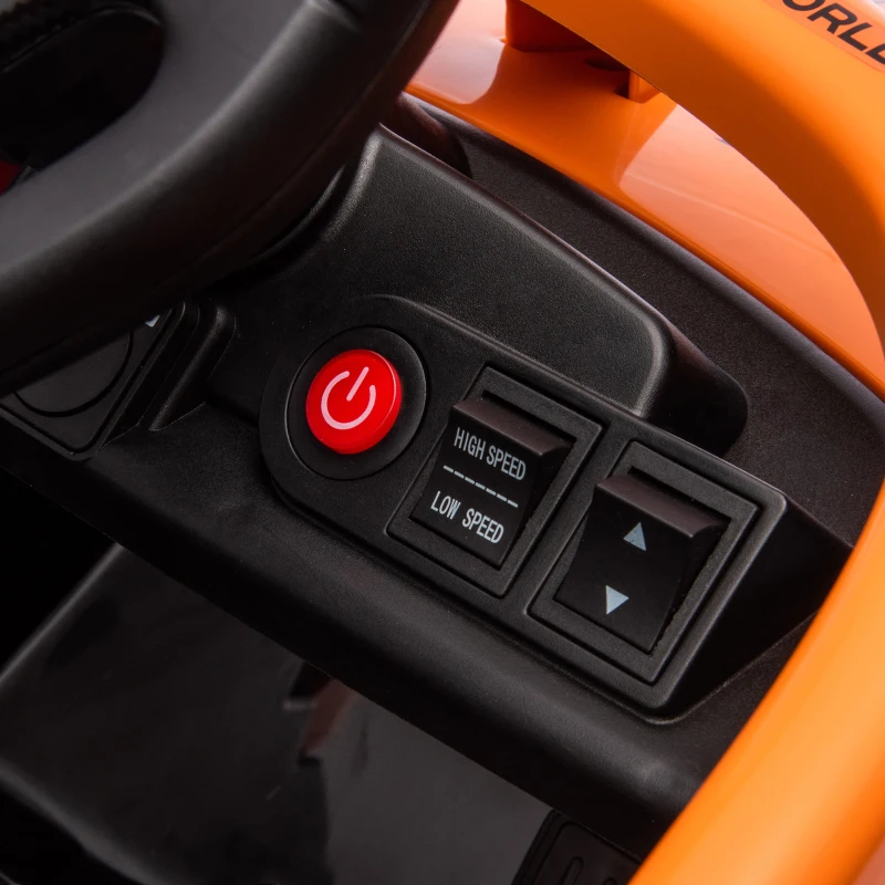 AIYAPLAY Macchina Elettrica per Bambini 3-5 Anni con Licenza McLaren, Telecomando e Clacson, 115x67x50 cm, Arancione