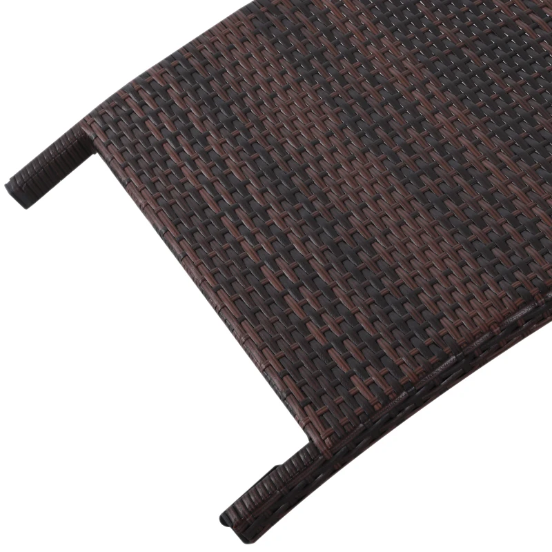 Bain de soleil pliable résine tressée matelas et tétière inclus