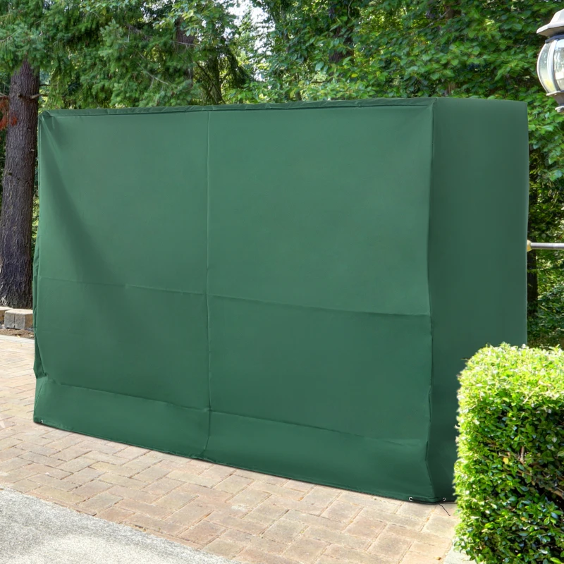 Outsunny Funda Balancín Jardín Cubierta de Columpio con Cordones Ajustables Impermeable Anti-UV 240x133x185 cm Verde