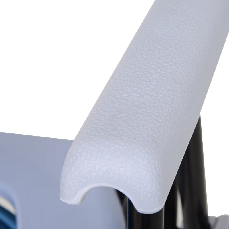 HOMCOM Sedia WC Pieghevole con Vaso Rimovibile per Anziani e Disabili in Tubi di Ferro e Plastica 52 x 50 x 75cm