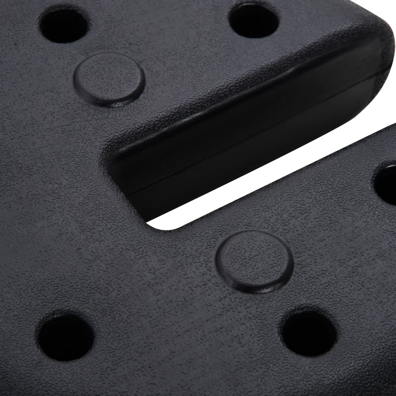 Outsunny Pavillon Standfuß 4 Stk. Gewicht Partyzelt Pavillongewicht befüllbar bis 5 kg Gewichte für Pavillon Beschwerer für Pavillons Ø25 x 6 cm Schwarz