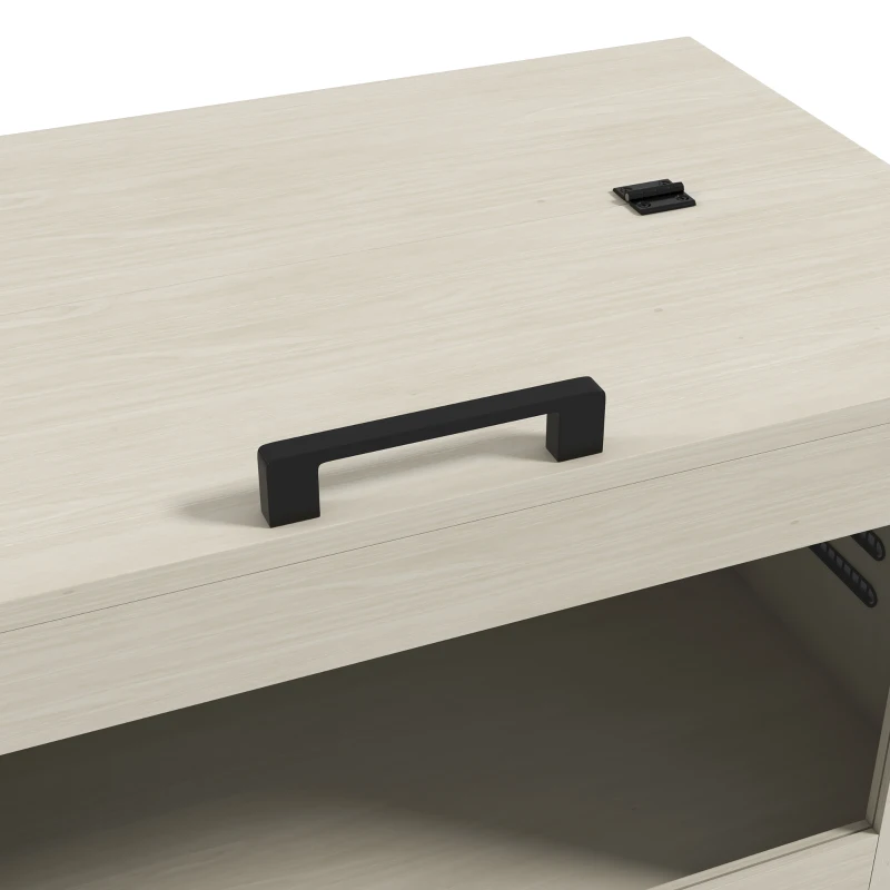 PawHut Reptilien-Box, Terrarium, Vivarium, Hartglasfenster, 80 x 50 x 50 cm, Weiß