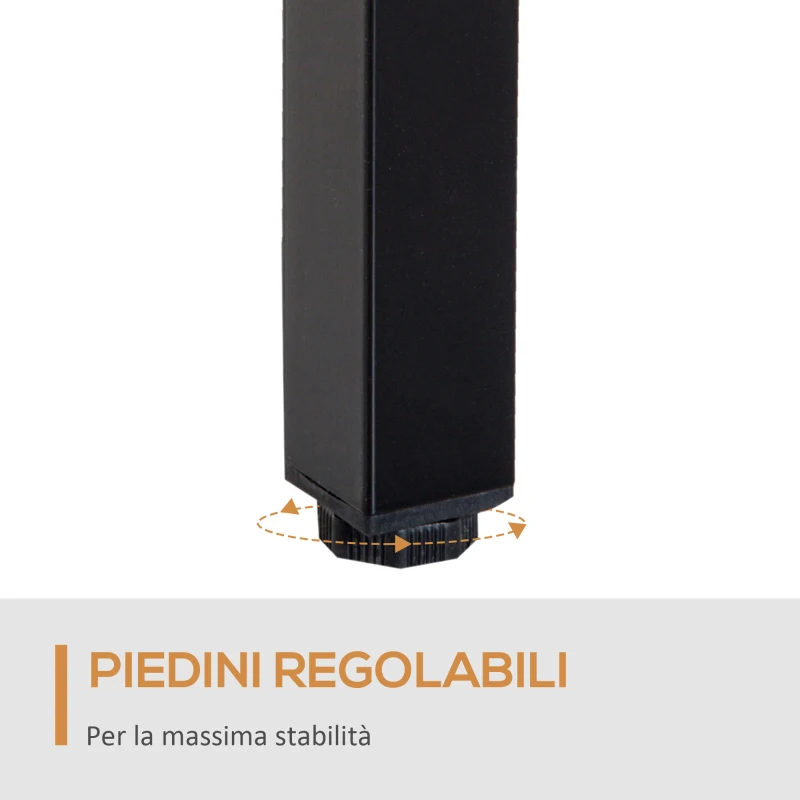 HOMCOM Scrivania Tavolo per Computer da Ufficio, Tavolo da Pranzo per Camera in Truciolato, 120×60×74 cm, color Noce