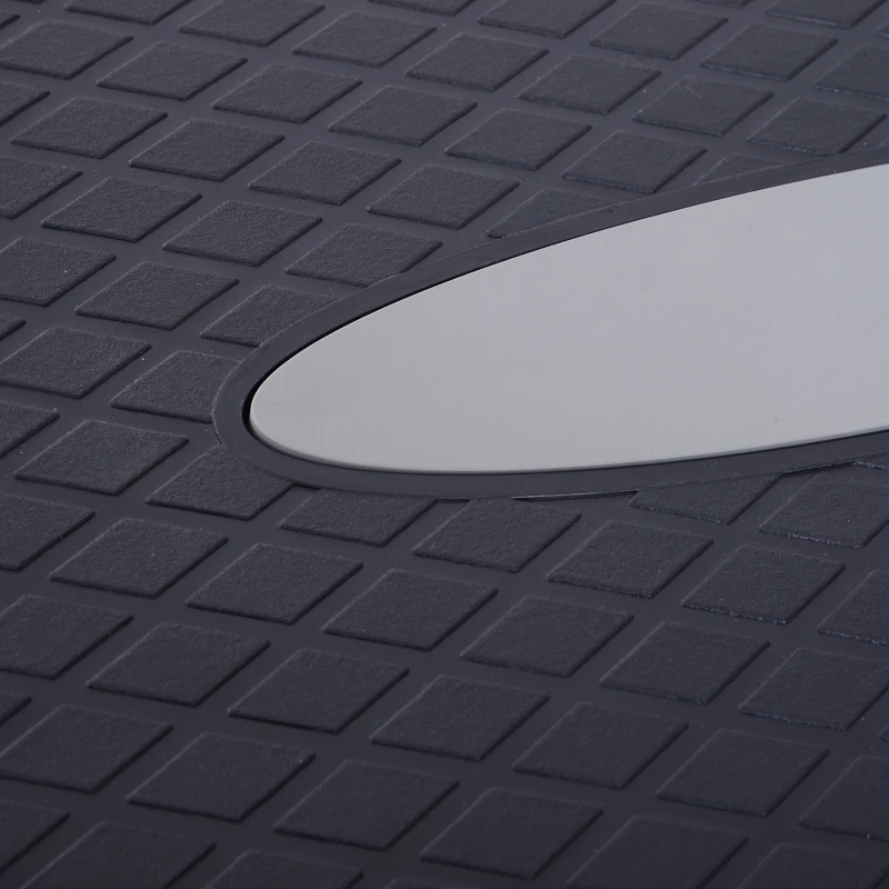 HOMCOM Steppbrett Aerobic Stepper 2-Stufig Höhenverstellbar 10-15cm, Rutschfest Fitness Stepper, Mini Steppbrett für Zuhause Heim Büro, Schwarz+Grau