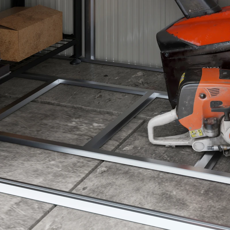 Outsunny Gartenhaus Geräteschuppen Gartenschuppen, wetterbeständig, 2 Fenster, 2 Türen, 238 x 132 x 198,5 cm, Grün