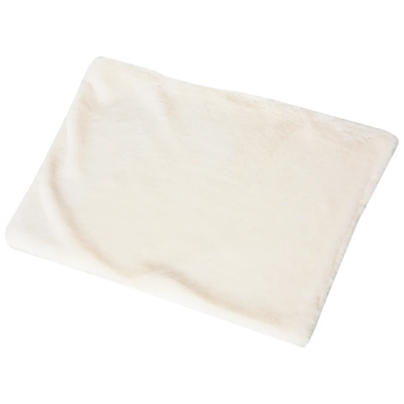 PawHut Cueva de Gatos Cama para Mascotas Semiabierto con Cojín Acolchado Suave Antideslizante Diseño Elevado Bonito Felpa Corta 49x34x49 cm Blanco