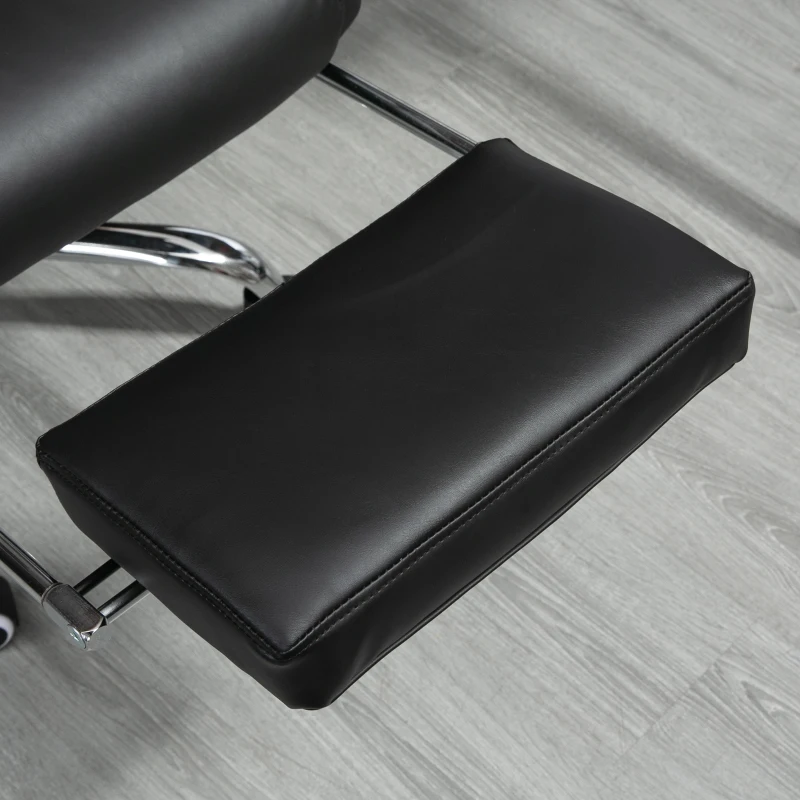 Vinsetto Massage-Bürostuhl, Bürostuhl mit Massagefunktion, Kunstleder, verstellbare Rückenlehne, inkl. Fußstütze, höhenverstellbar, Kunstleder