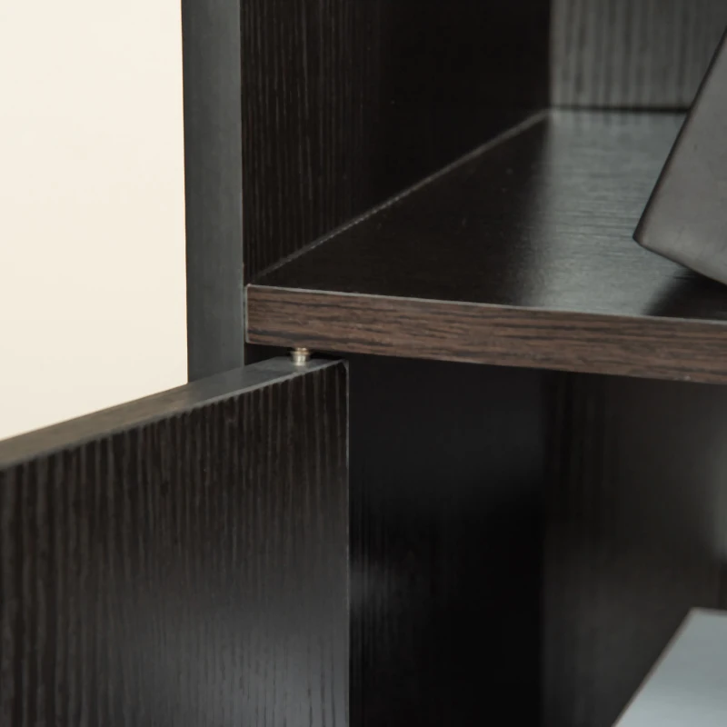HOMCOM Estantería para Libros con 3 Estantes Abiertos y Cajón Librería Moderno para Almacenamiento Juguetes 40x30x129,5cm Negro