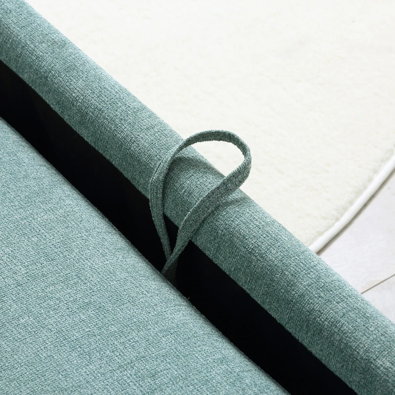 HOMCOM Poltrona Letto Singolo Salvaspazio Reclinabile su 4 Livelli con Seduta Imbottita, 96x84.5x87.5cm, Verde