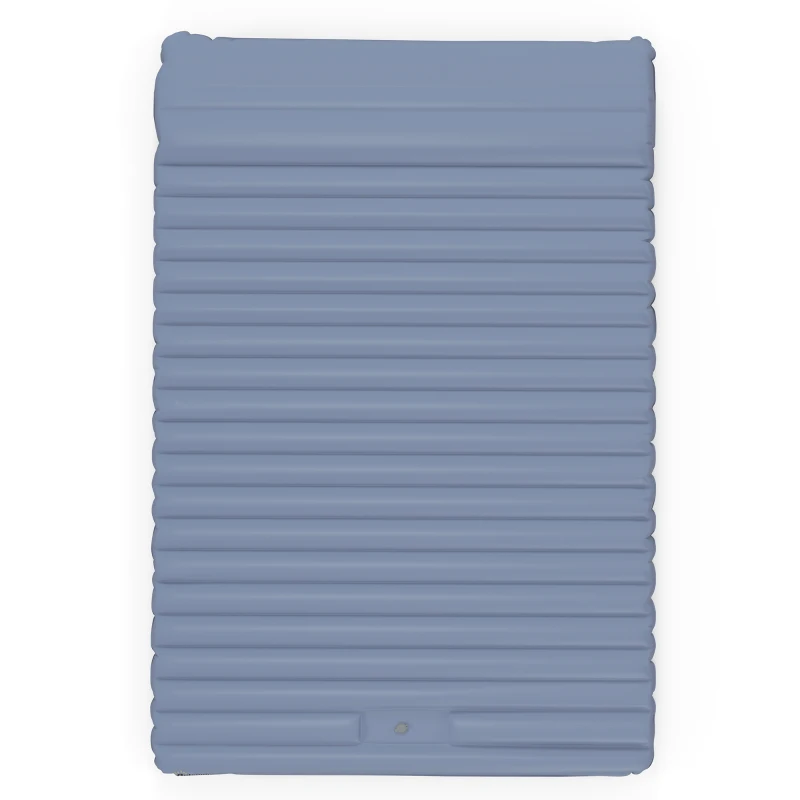 Outsunny Luftmatratze Campingmatratze, inkl. Luftpumpe, 1 Kissen, 200 x 135 x 10 cm, Blau