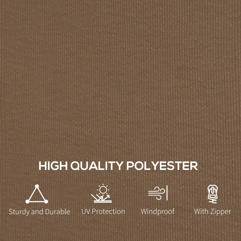 Outsunny 4 Pack Replacement Gazebo Curtains Privacy Panel for Most 3 x 4m Gazebo Canopy Pavillion Outdoor Shelter Sidewalls Accessories Dark Brown