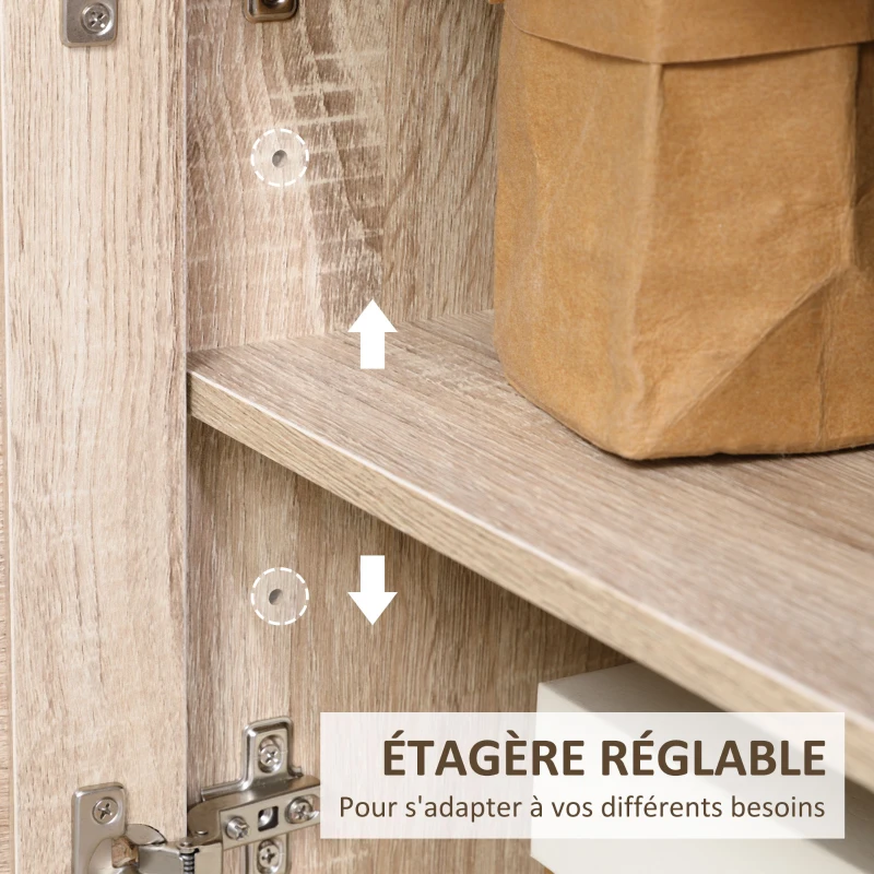 HOMCOM Table de Chevet Table de nuit en cannage Style bohème avec 1 Placard 48 x 40 x 58 cm - Bois naturel