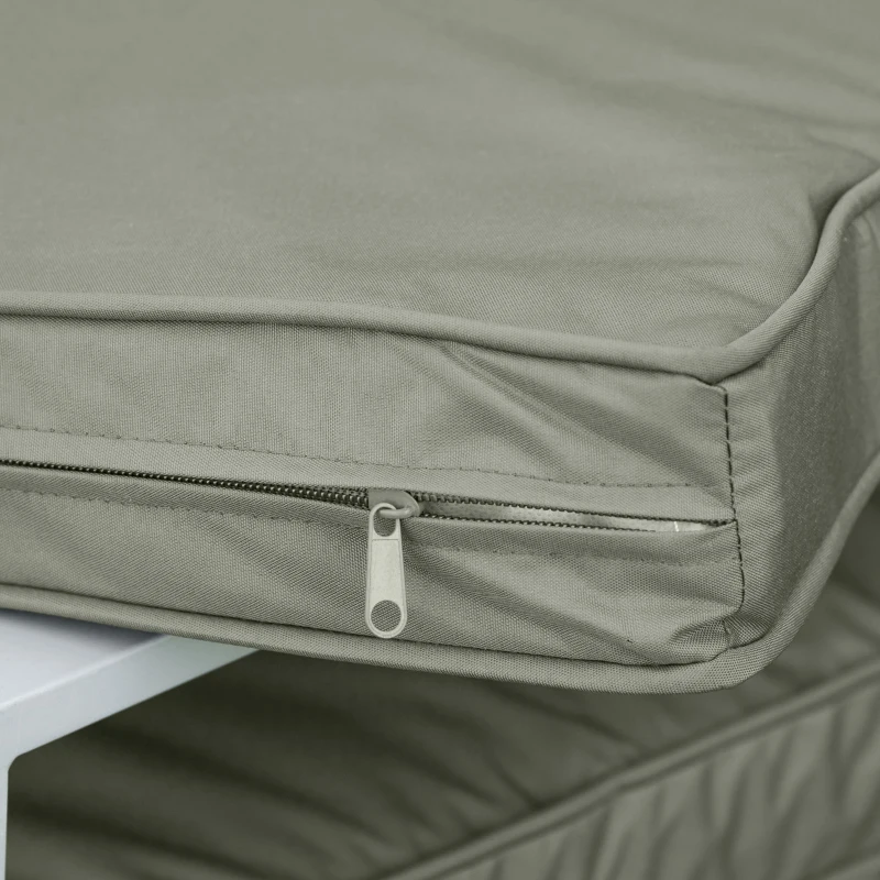 Outsunny Lot de 2 coussins de chaise coussins d'assise déhoussables grand confort coussins matelassé rembourré mousse tissu polyester gris foncé