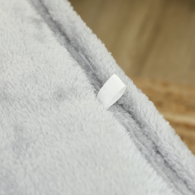 PawHut Katzenhaus mit 2 Kissen, Bett, Höhle, Kratzmatte, Spielball, kleiner Kratzbaum, Grau