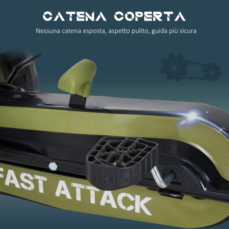 HOMCOM Go Kart a Pedali per Bambini da 3-6 Anni con Sedile Regolabile e Freno a Mano, Verde