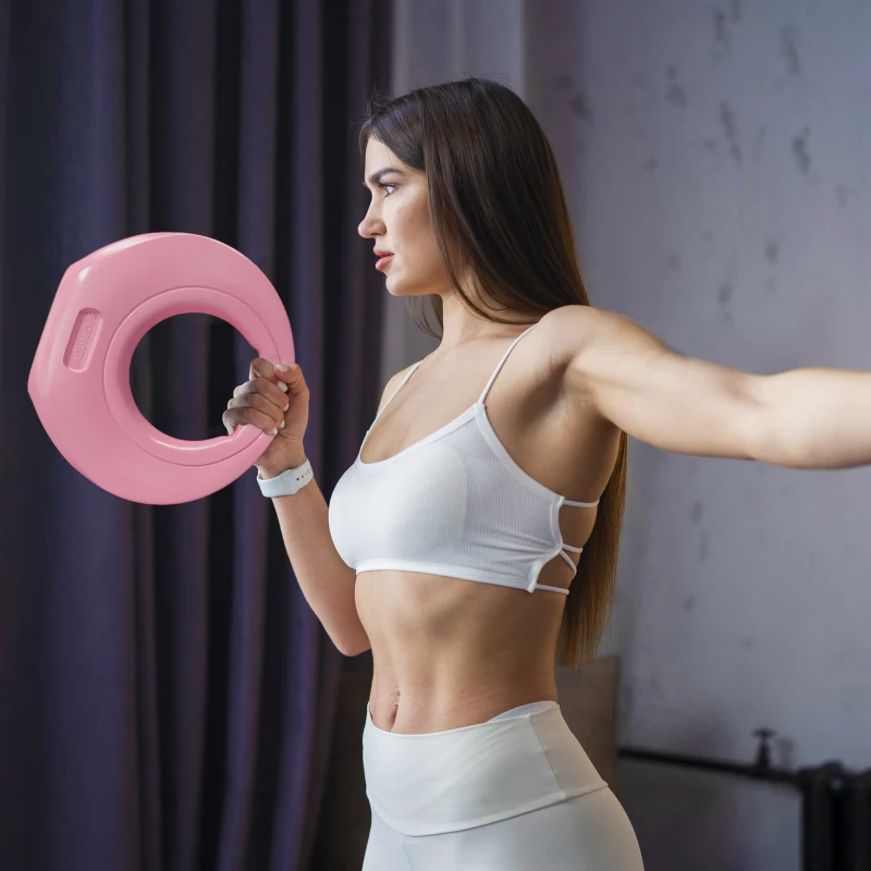 SPORTNOW 12kg Kettlebell, Kettle Bell with Wide Handle for Home Gym, Weight Lifting, Strength Training, Pink