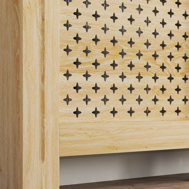 HOMCOM Cubreradiador de MDF Cubierta para Radiador para Salón Dormitorio Pasillo 152x19x82 cm Roble