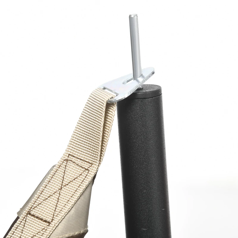 Outsunny Tente tarp de camping bâche 4 x 3 m protection solaire avec 2 mâts et sac de transport multifonction kaki