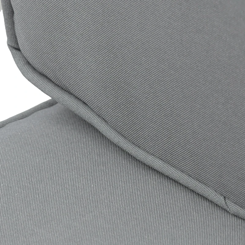 Outsunny 7-tlg. Polyrattan Gartengarnitur Gartenmöbel Garten-Set Sitzgruppe Loungeset Loungemöbel inkl. Fußhocker Sitzkissen Grau Stahl + Polyester 58 x 58 x 37 cm