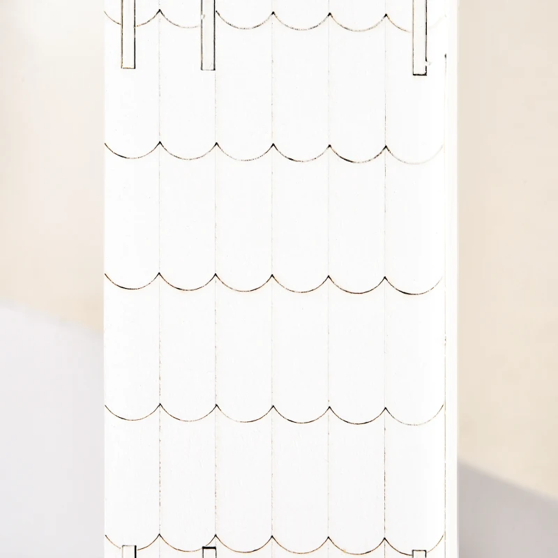 HOMCOM Calendario de Adviento de Navidad Madera con 24 Cajones y Luces LED Decoración Navideña Modelo Casita 39x9x42 cm Blanco