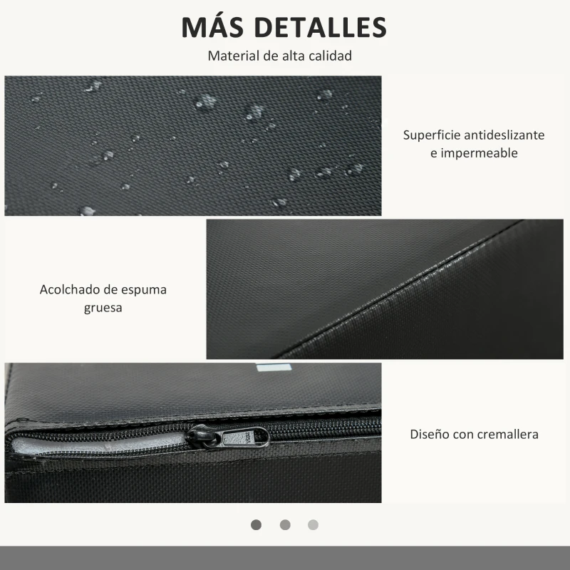 HOMCOM Cajón de Salto 3 en 1 con Cremallera y 3 Alturas Diferentes Carga 120 kg para Casa Oficina Gimnasia  75x51x61 cm Negro