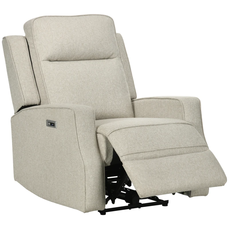 HOMCOM Relaxsessel Liegesessel TV Sessel  Zero-Wall Funktion Einzelsofa 150° neigbar Fernsehsessel Polyester Beige 84 x 92 x 104 cm