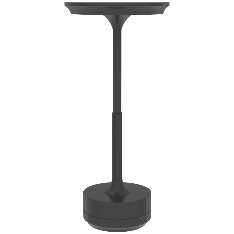 HOMCOM Lampada Senza Filo Touch Luce LED 3 Tonalità e Batteria Ricaricabile, Ø13x28.5cm, Nero