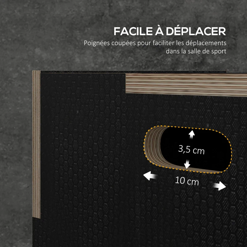 SPORTNOW Box Jump pliométrie 3 en 1 boîte à saut musculation fitness pour box training en bois, 41/51/61 cm