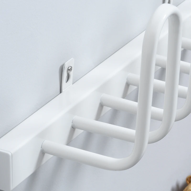 HOMCOM 2 Pairs Electric Shoe Dryer, Wall Mounted Shoe Warmers with Constant Temperature for Boots, Leather Shoes, Socks, White