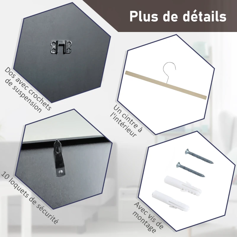 HOMCOM Frame box T-frame cadre pour maillot en aluminium et acrylique protection UV, 60 x 80 cm