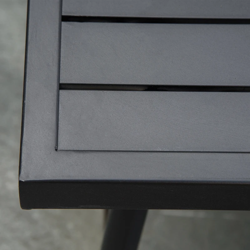 Outsunny Conjunto de Muebles de Ratán y Aluminio Juego de Muebles de Jardín 4 Piezas Mesa de Café Sofá de 3 Plazas y 2 Sillones con Cojines para Terraza Exterior Gris