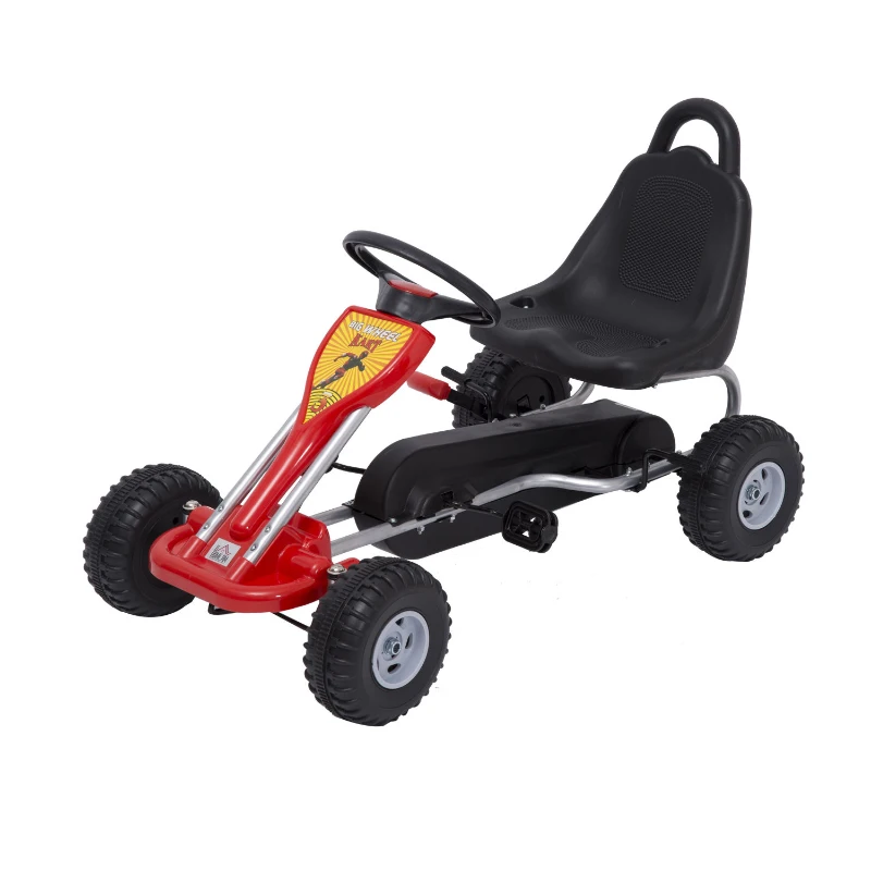 HOMCOM Kids Children Pedal Go Kart Manual Ride On Car Outdoor Fun Vehicle for 3-4 Years Old