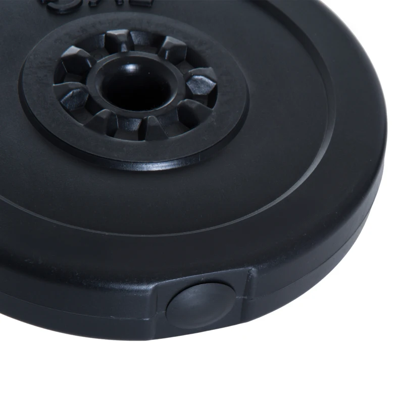 HOMCOM Set di 4 Dischi Pesi per Bilanciere e Manubri Peso Totale 30kg, 2x5kg e 2x10kg, Nero