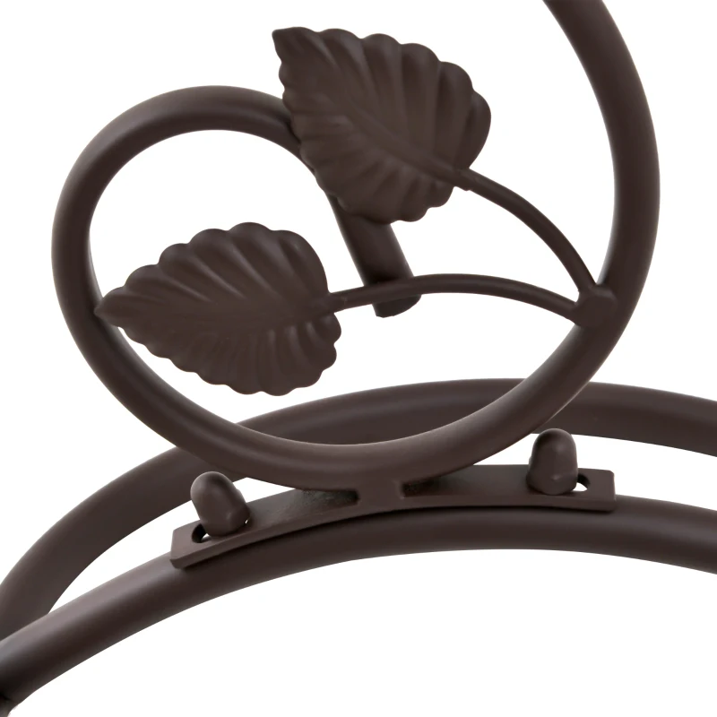 Outsunny Vogeltränke, Vogelbad in Lotosblatt-Form, Vogelbecken, Deko, Garten, Vogel, Metall, Bronze, 38,5 x 31 x 54 cm