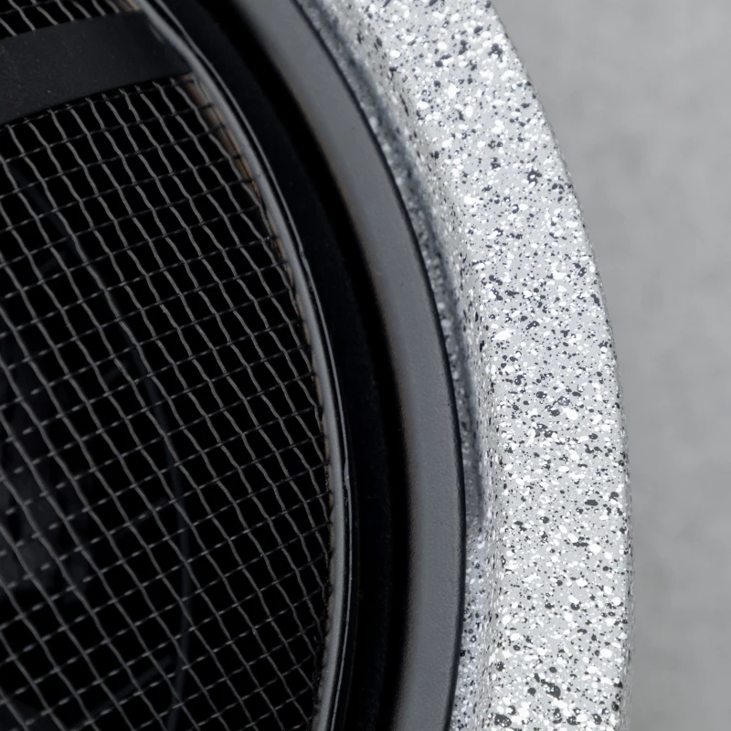 Outsunny Brasero cheminée foyer extérieur rond à bois en métal tisonnier pare-étincelle grille et poignée diamètre 45 cm gris