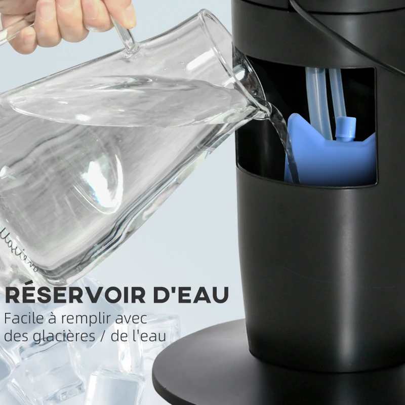 HOMCOM Climatiseur rafraîchisseur d'air et ventilateur colonne 4 modes 3 vitesses, télécommande, minuterie, oscillant , noir