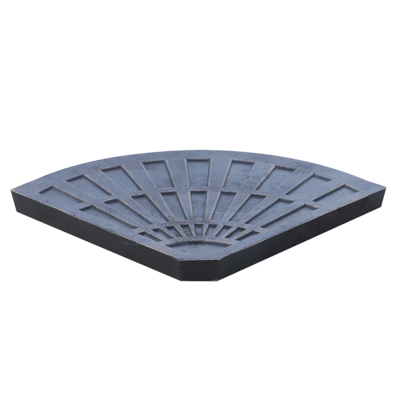 Outsunny Juego de 2 Piezas Base de Sombrilla Parasol Excéntrico Pies Soporte de Sombrilla Banana de Patio Jardín 66x47x4.2cm Resina