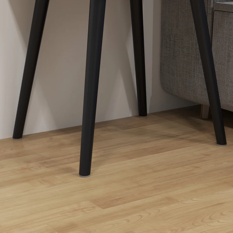 HOMCOM Bedside Table, Industrial Nightstand, Tall End Table with Removable Fabric Drawer, Retro Chic Side Table Accent Furniture with Wooden Legs, Rustic Brown