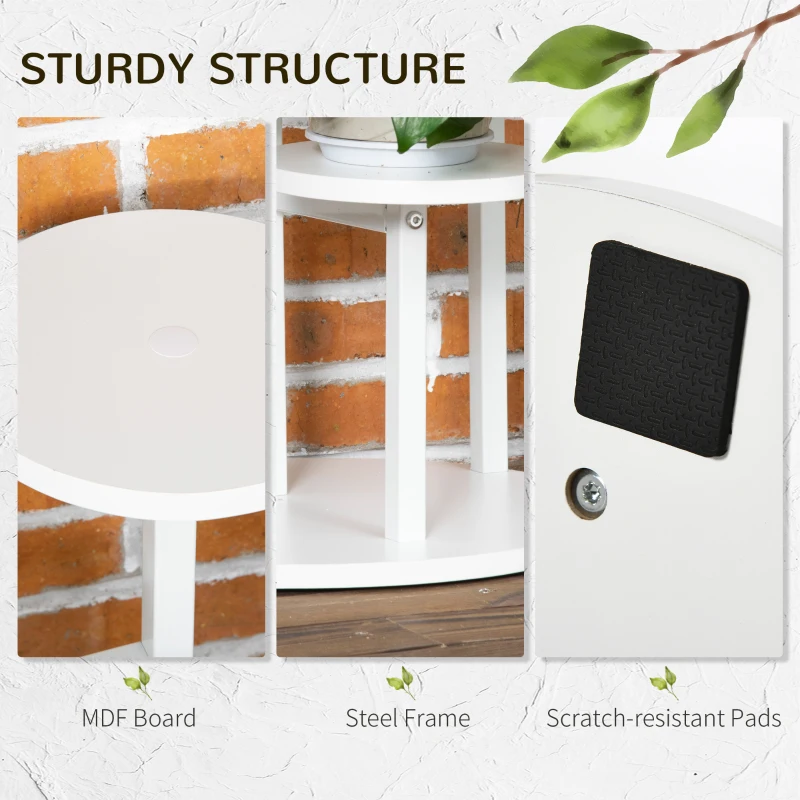 Outsunny 5 Tiered Plant Stand, Corner Plant Shelf, Multiple Flower Pot Holder Storage Organizer w/ Anti-tip Strap for Indoor Outdoor Porch Balcony Living Room Bedroom