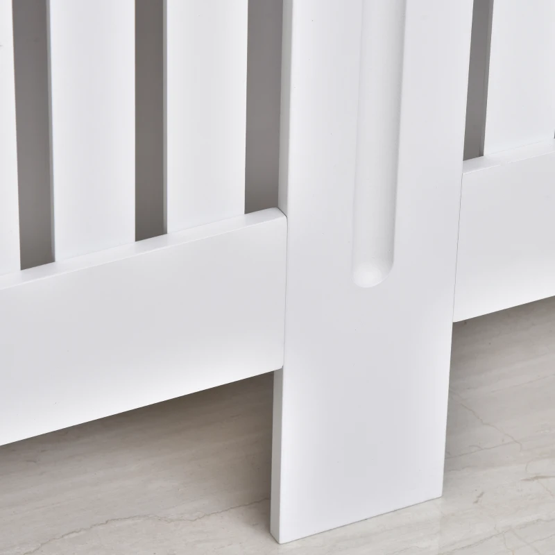 HOMCOM Heizkörperverkleidung Heizkörperabdeckung, moderne Design, 152 cm x 19 cm x 81 cm, Weiß