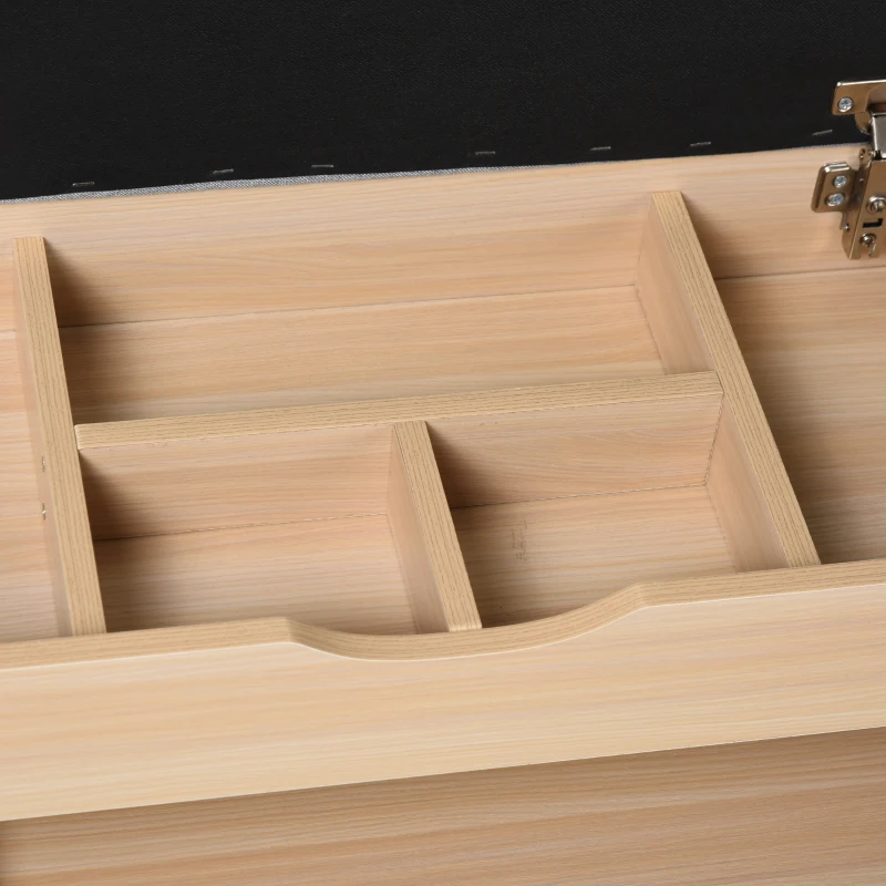 HOMCOM Scarpiera 2 in 1, Panca in Legno con Seduta Imbottita e Scomparto Nascosto, per Entrata/Ingresso, 80 x 30 x 48cm