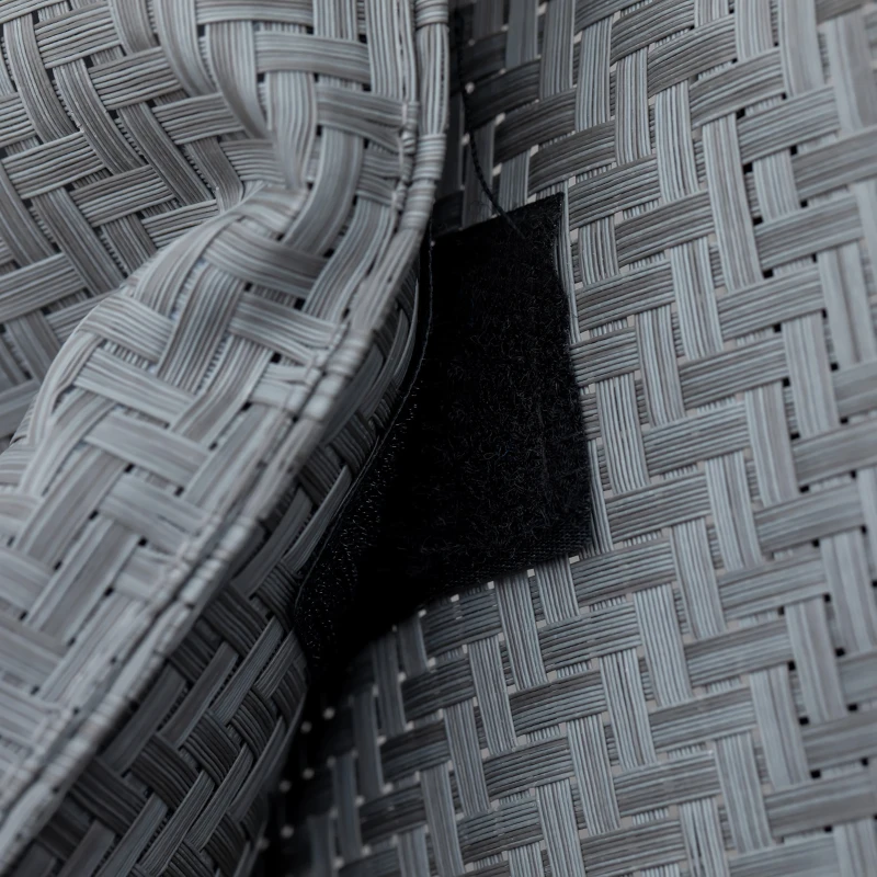 Outsunny Chaise longue à bascule rocking chair ergonomique avec tétière amovible accoudoirs et repose-pieds revêtement texitlène