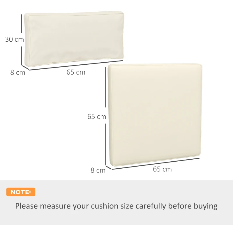 Outsunny Set of 14 Dining Set Cushions - Cream