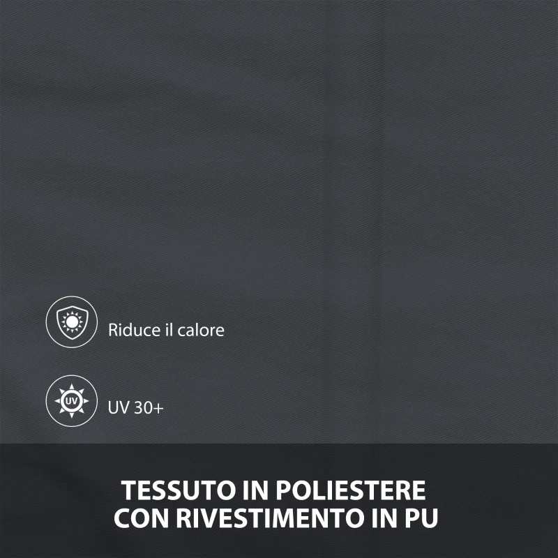 Outsunny Tenda da Sole a Bracci con Apertura Manuale, Inclinazione e Protezione UV30+, 150x120 cm, Grigio